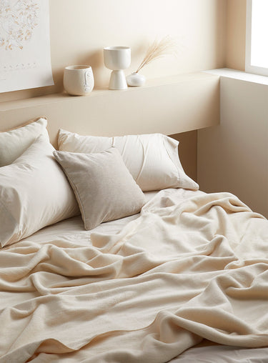 Natural cotton blanket
